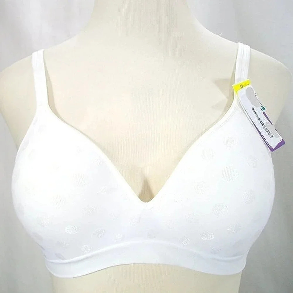 MEDIUM Hanes G260 HU08 HP08 Wire Free Soft Cup Bra White